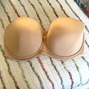 Wacoal strapless bra, nude, size 40G